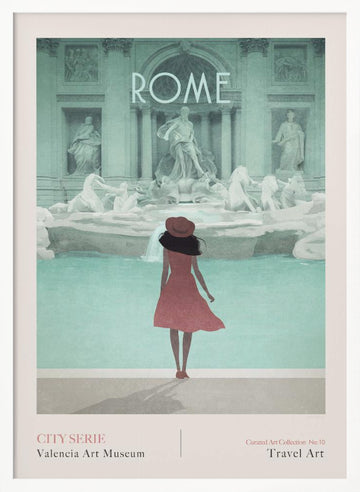 ROME - 1 TREVI FOUNTAIN | Poster - White Frame Interior