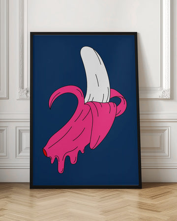 Dripping Pink Banana | Poster - Room Interior 1