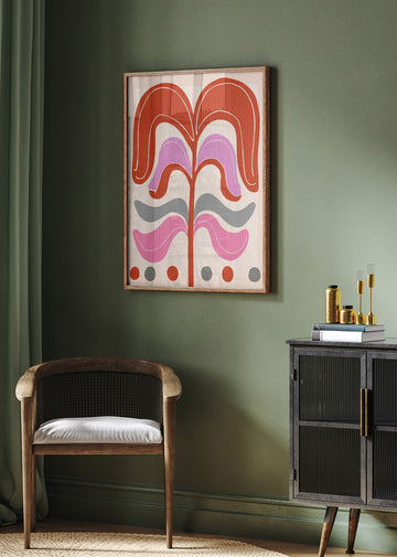 Abstract Floral Design | Poster - Room Interior 2