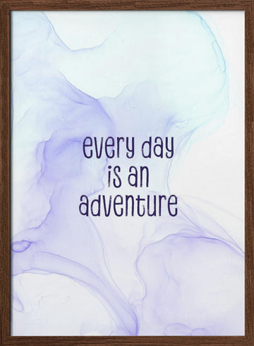 Everyday Adventure Abstract | Poster - Walnut Frame Interior