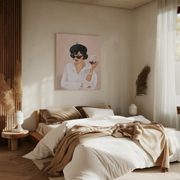 Chic Smoking Lady | Canvas - Room Interior 2