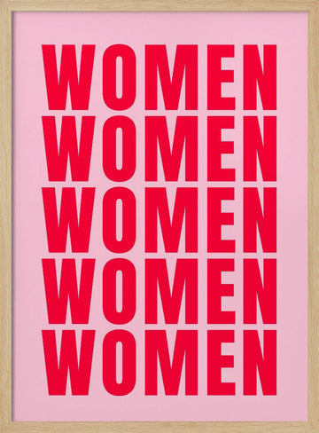 Bold Women Statement | Poster - Wood Frame Interior