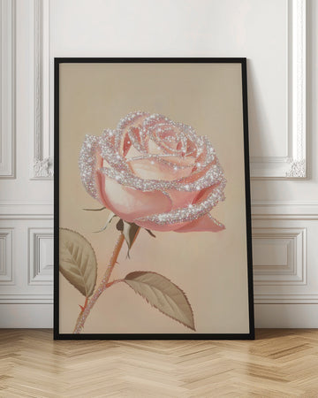 Dreamy Glitter Rose | Poster - Room Interior 1