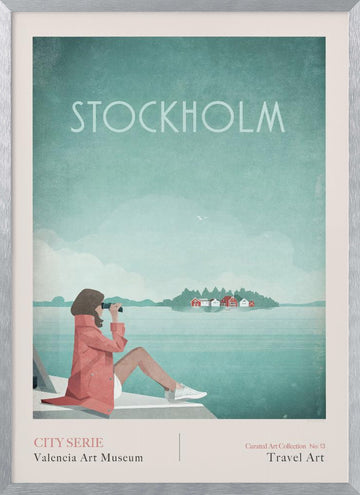 Stockholm 3 | Poster - Silver Frame Interior