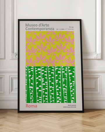 Pink Leaves Green Trees | Poster - Room Interior 1
