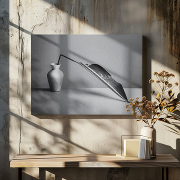Monochrome Botanical Study | Canvas - Room Interior 2