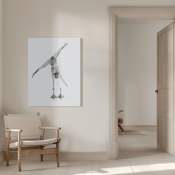 Graceful Silver Handstand | Canvas - Room Interior 1