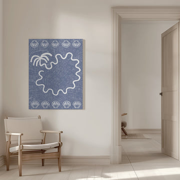 Wavy Tropical Island | Canvas - Room Interior 1