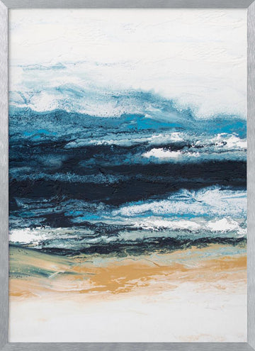 Abstract Ocean Layers | Poster - Silver Frame Interior