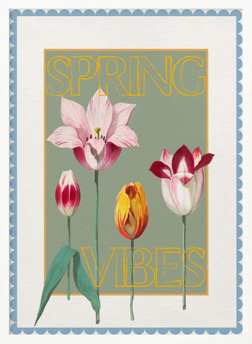 Spring Tulips Vibes | Poster - White Frame Interior