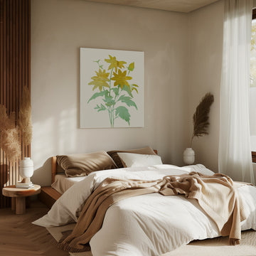 Gentle Yellow Blossoms | Canvas - Room Interior 2
