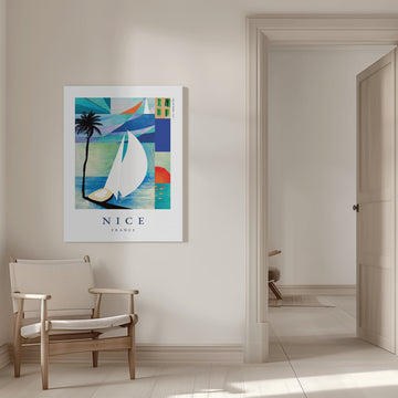 Summer Sailboat Beach | Canvas - Room Interior 1