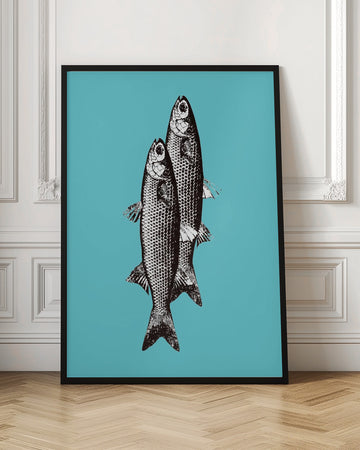 Vintage Fish Duo | Poster - Room Interior 1