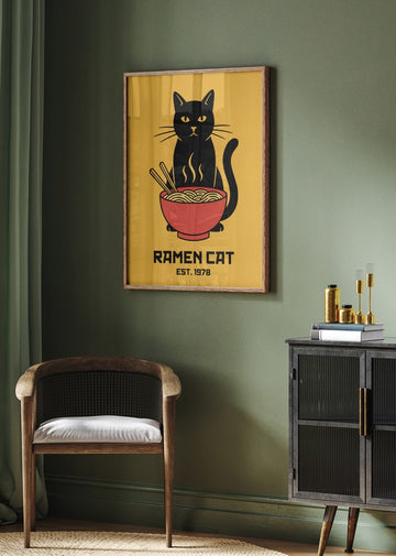 Ramen Cat | Poster - Room Interior 2