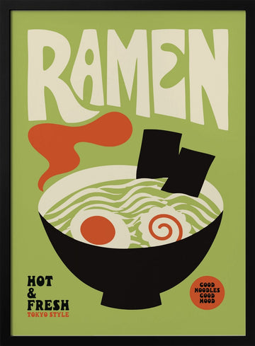 Tokyo Style Ramen | Poster - Black Metal Frame Interior