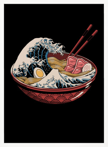 Great Ramen Wave | Poster - White Frame Interior
