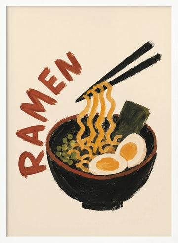 Japanese Ramen Noodles | Poster - White Frame Interior