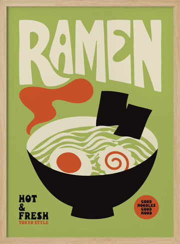 Tokyo Style Ramen | Poster - Wood Frame Interior