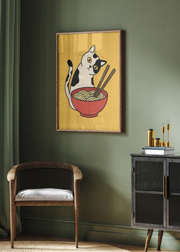 Curious Cat Ramen | Poster - Room Interior 2