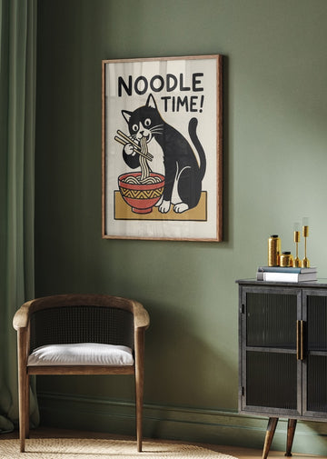 Noodle Time Cat | Poster - Room Interior 2