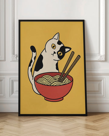 Curious Cat Ramen | Poster - Room Interior 1