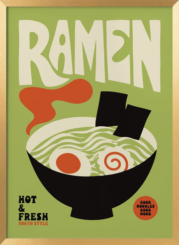 Tokyo Style Ramen | Poster - Gold Frame Interior