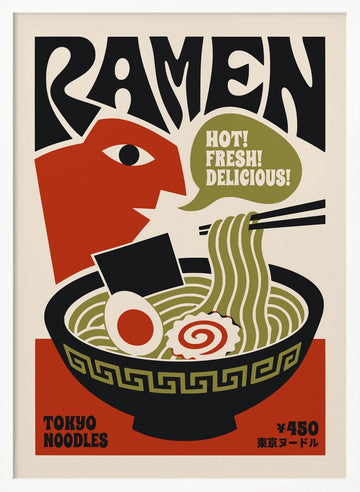 Hot Fresh Ramen | Poster - White Frame Interior