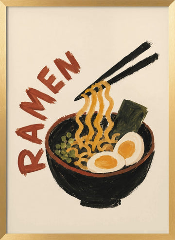 Japanese Ramen Noodles | Poster - Gold Frame Interior