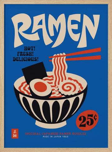 Japanese Ramen Bowl | Poster - Wood Frame Interior