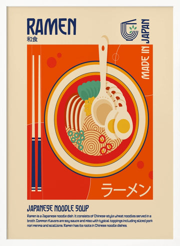 Classic Japanese Ramen | Poster - White Frame Interior