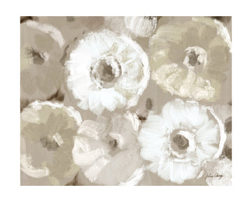 All Over White Flowers | Poster - Passepartout