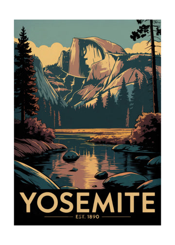Yosemite Half Dome Vista | Poster - Passepartout