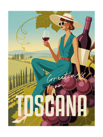 Tuscan Wine Country Style | Poster - Passepartout