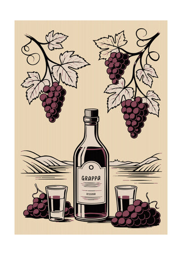 Grappa And Grapes | Poster - Passepartout