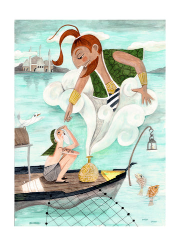 The Fisherman and the Jinni | Poster - Passepartout
