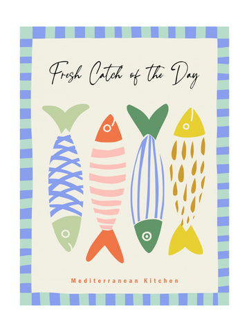 Colorful Mediterranean Fish | Poster - Passepartout