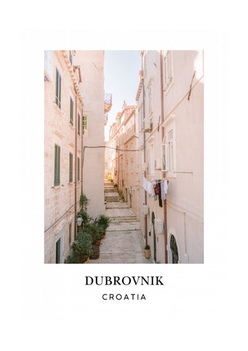 Streets of Dubrovnik Croatia Travel poster | Poster - Passepartout