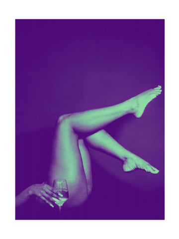 Sensual Legs With Wine | Poster - Passepartout