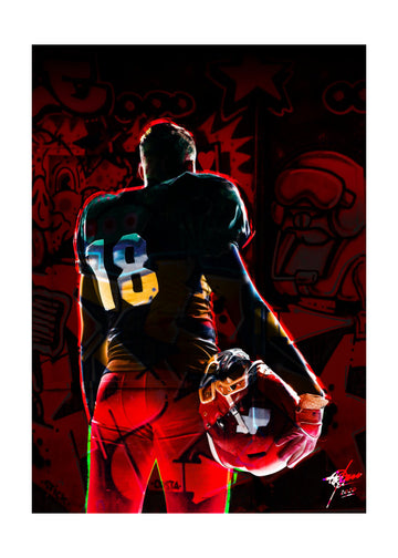 Gridiron Player 18 | Poster - Passepartout