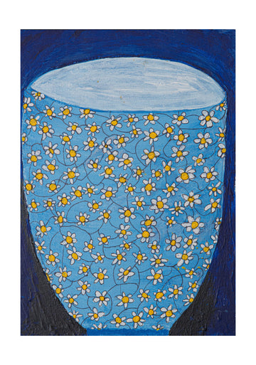 Blue Daisy Vase | Poster - Passepartout