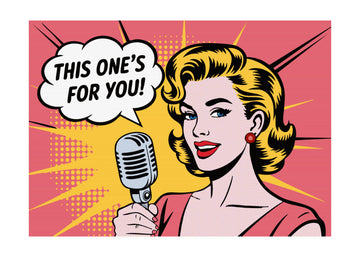 Retro Pop Singer | Poster - Passepartout
