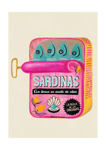 Whimsical Pink Sardines | Poster - Passepartout