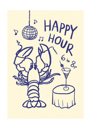 Happy Hour Lobster | Poster - Passepartout