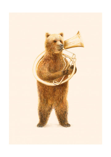 Whimsical Tuba Bear | Poster - Passepartout