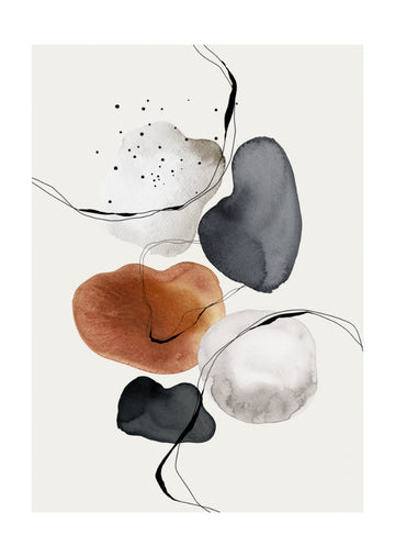 Fluid Shapes Dance | Poster - Passepartout