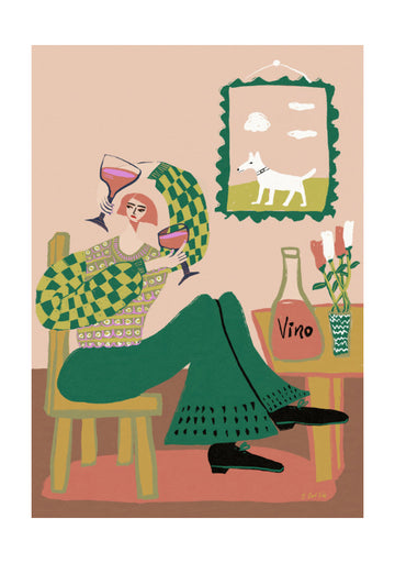 Cozy Evening Wine | Poster - Passepartout