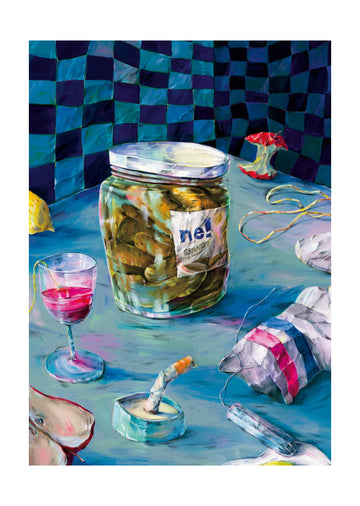 Messy Kitchen Table Still Life | Poster - Passepartout