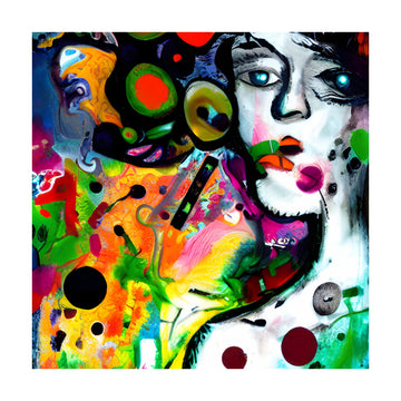Vibrant Abstract Face | Poster - Passepartout