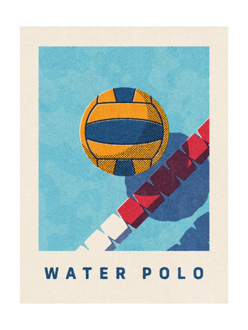Vibrant Water Polo Ball | Poster - Passepartout