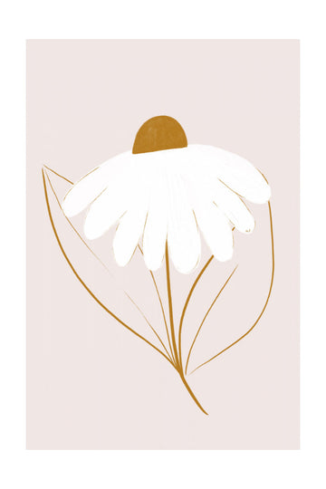 Minimalist Daisy Bloom | Poster - Passepartout